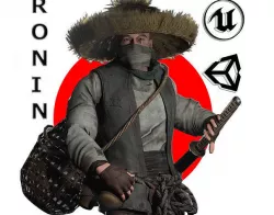 Samurai Ronin Low-poly 3D model