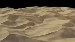 Sand Dunes Desert Landscape Procedural  Low-poly 3D model