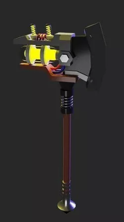 sci-fi axe Low-poly 3D model