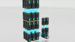 Sci-fi Battery Low-poly 3D model