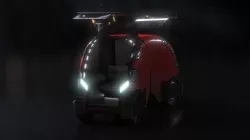 Sci fi Pillbug self-driving car 3D model