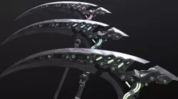 Sci-Fi Scythe PBR low poly game ready Low-poly 3D model