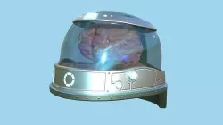 SciFi Brain Helmet 01 Aluminum - Character Design Fashion Low-poly 3D model