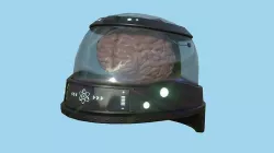 SciFi Brain Helmet 03 Black - Character Design Fashion Low-poly 3D model