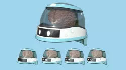SciFi Brain Helmet 08 Faces - Character Design Fashion Low-poly 3D model