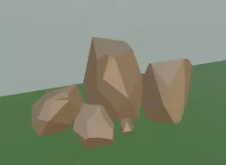 Simple Stones low-poly Low-poly 3D model