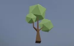 Simple Tree Low-poly 3D model Low-poly 3D model