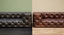 Soho Tufted Leather Sofa 3D model