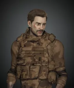 Soldier Man Character 3D model