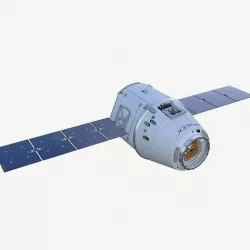 SpaceX Dragon Spacecraft Low-poly 3D model