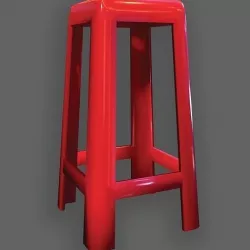 Stackable Plastik Chair - Kursi Plastik 3D model