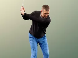 Steve 11780 - Golfer Swinging At The Ball  3D model