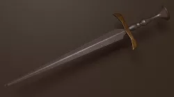 Stilletto Knife Low-poly 3D model