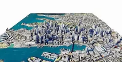 Sydney city  Low-poly 3D model