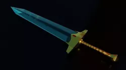 The new Big Moon Sword Low-poly 3D model