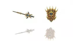 Thunder Thorn - Sword and Shield Low-poly 3D model