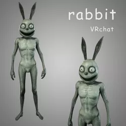 Tim Burton Rabbit Low-poly 3D model