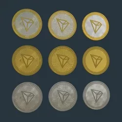Tron TRX - Cryptocurrency Coin 3D model