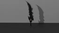 Two-handed sword  Low-poly 3D model