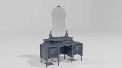 vintage dressing table Low-poly 3D model