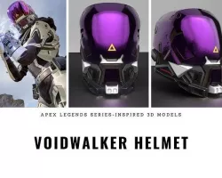 Voidwalker Apex Legends inspired helmet 3D model