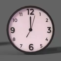 Wall Clock - Jam Dinding Low-poly 3D model