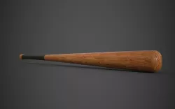 Wooden Baseball Bat Low-poly 3D model