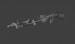 WW2 USA WEAPONS PACK Low-poly 3D model