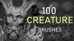 Zbrush - Creature Brush Mega Pack 3D model