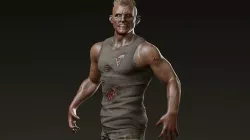 Zombie soldier Low-poly 3D model