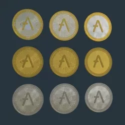 Aave AAVE - Cryptocurrency Coin 3D model