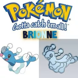 Amazing Pokemon Brionne Cookie Cutter Stamp Cake Decorating  3D model