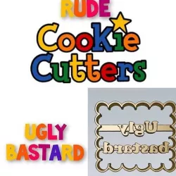 Amazing Ugly Bastard Rude Word Cookie Cutter Stamp Cake Decor 3D model