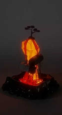 Amber fountain 3D model