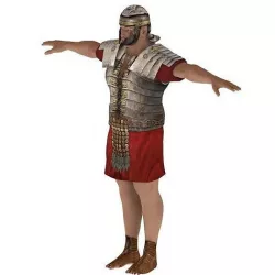 Animated and rigged Roman Soldier with weapon Ue4 GameDev Unity 3D model