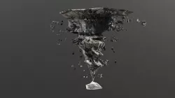 ANIMATED  TORNADO Low-poly 3D model