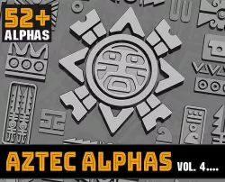 Aztec Alpha Brushes Volume 4 3D model