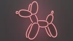 Balloon Dog - Neon Sign 3D model