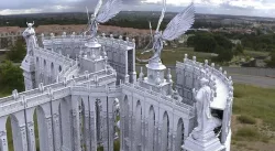 Baroque Bridge tall arches angels on stands 3D model 3D model
