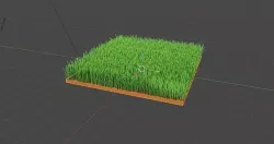 beautiful bright green grass 3D model