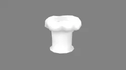 Cartoon chef hat Low-poly 3D model