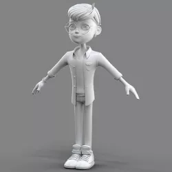 Cartoon Cool Guy 3D model
