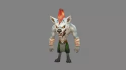 Cartoon hyena monster - Werewolf Low-poly 3D model