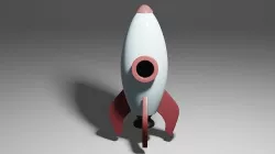 Cartoon Rocket Ship  3D model