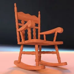 Cartoon Rocking Chair 3D model