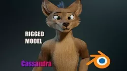 Cassandra Anthro Wolf 3D model