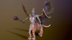 Catgirl Low-poly 3D model