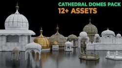 Cathedral Domes Asset Pack 3D model