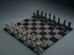 Chess Low-poly 3D model