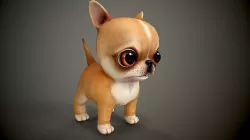 Chihuahua Low-poly 3D model